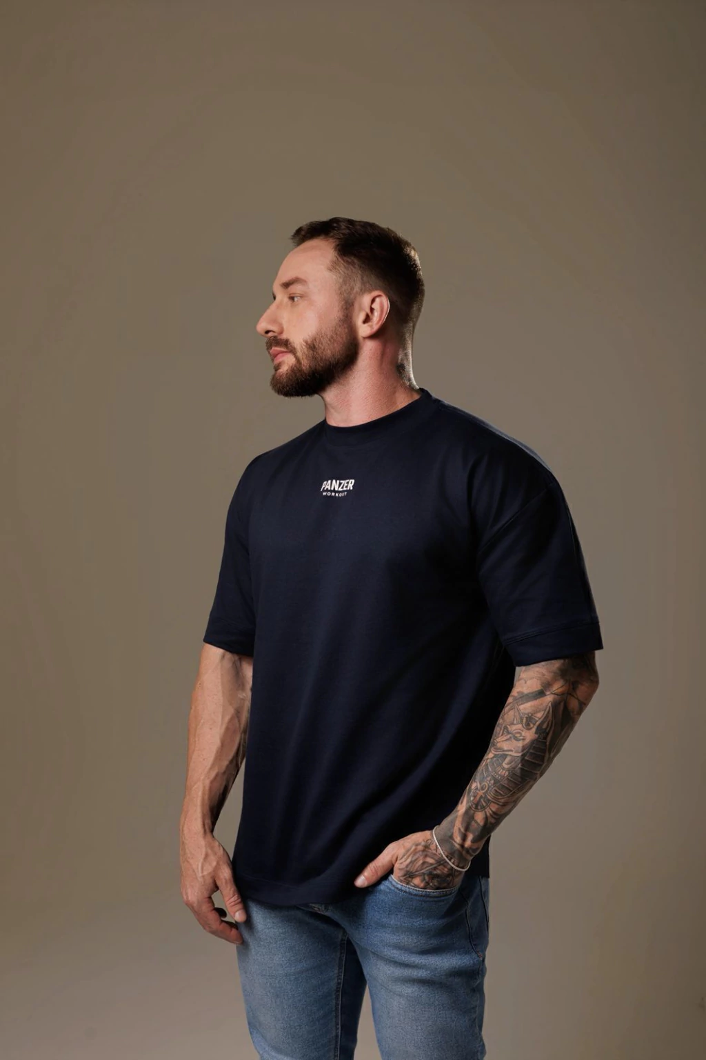 Camiseta Oversized Casual — Azul