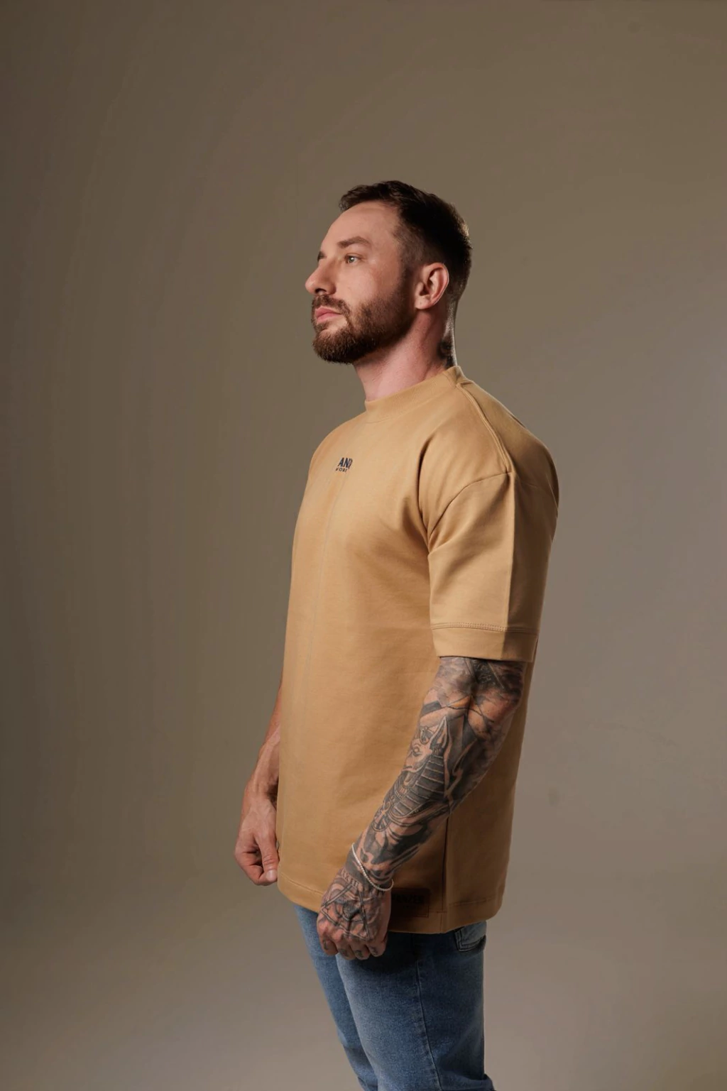 Camiseta Oversized Casual — Camelo