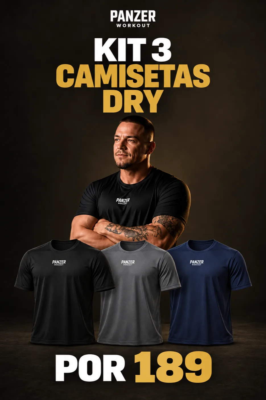 Kit 3 Camisetas Dry
